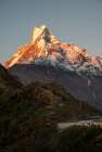 Asia-Nepal Machapuchare Mountain from top of Mardi Himal Trek Art Print